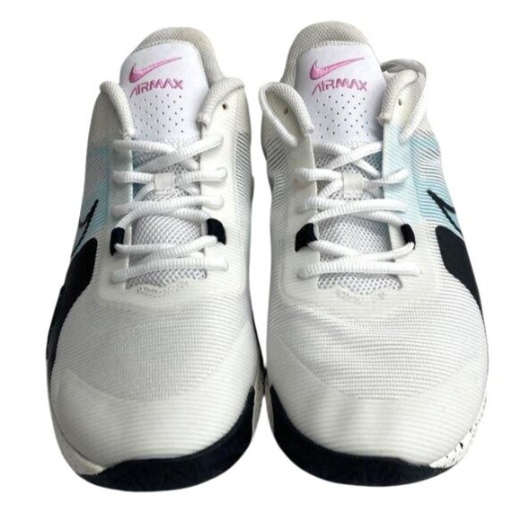 Nike Mens Air Max Impact 3 Basketball Shoes White/Black/Orange Size 12